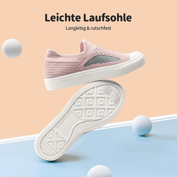 Kids Slip On Machine Washable Sneakers - PINK - 2